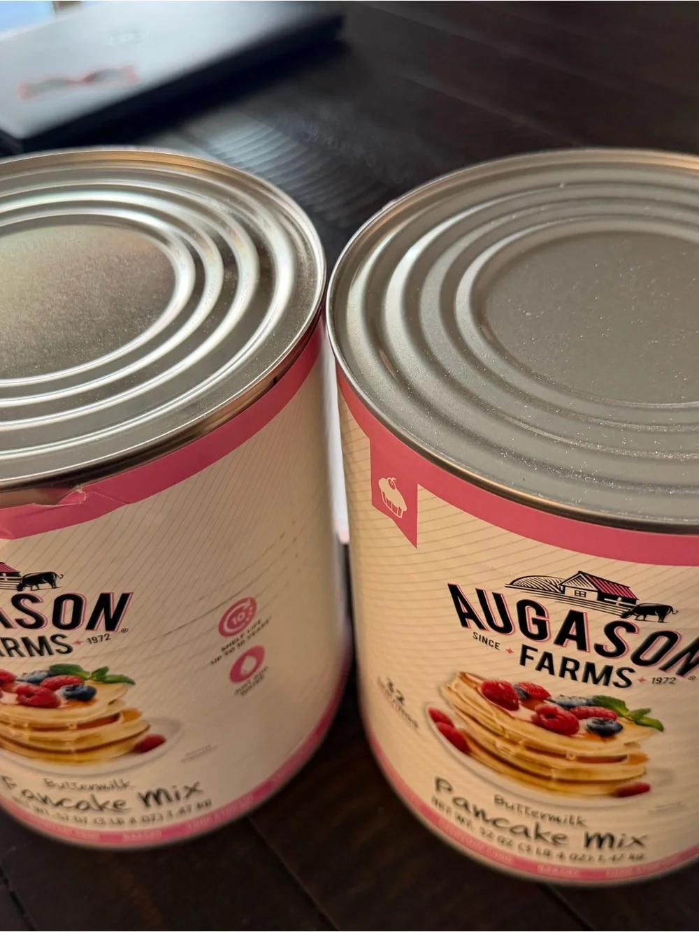 2 Augason Farms Buttermilk Pancake Mix 2 #10 cans